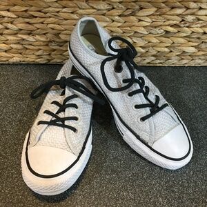 Converse All Star Gray, Black, & White Textured Sneakers Unisex